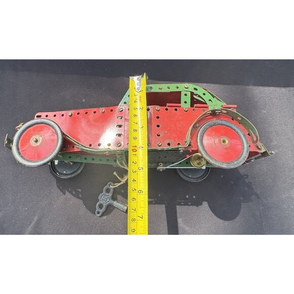 Rare Vintage Meccano scratch Car Scratch built With Key WORKS! - Picture 11 of 14